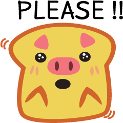 [LINEスタンプ] Bread Pig Face