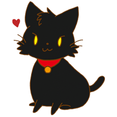 [LINEスタンプ] くろねこ！もいもいの画像（メイン）