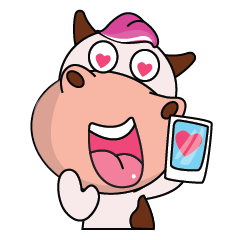 [LINEスタンプ] Cute And Naughty Foolish Cow