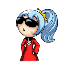 [LINEスタンプ] P Blue Hair