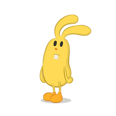 [LINEスタンプ] Exited Bunny