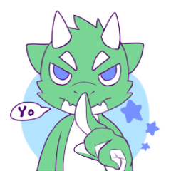 [LINEスタンプ] Deadpan Dragon with Chameleon tail