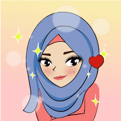 [LINEスタンプ] Cute Animation Hijab Girl: Laila