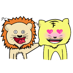 [LINEスタンプ] Brother lion Tiger