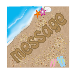 [LINEスタンプ] 砂に描いたメッセージ・・・。