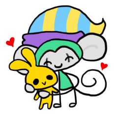 [LINEスタンプ] dimmel, the monkey doll