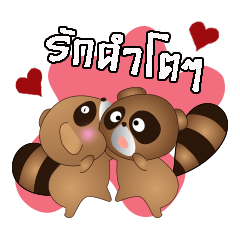 [LINEスタンプ] Raccoon lovers