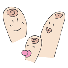 [LINEスタンプ] 指家族の日々