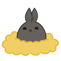 [LINEスタンプ] black black rabbit