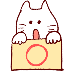 [LINEスタンプ] しろねこの動かないスタンプ